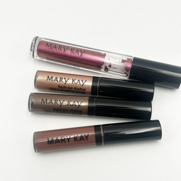 NIB Mary Kay Liquid Eyeshadow SET: Light Beam, Meteor Shower, Warm Desert & Rosé - Picture 1 of 8